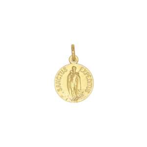 Médaille St Expédit plaquée or